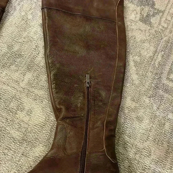 Franco Sarto Haleen Wide Calf Over the Knee Leather Boots SZ 7 - Picture 4 of 11